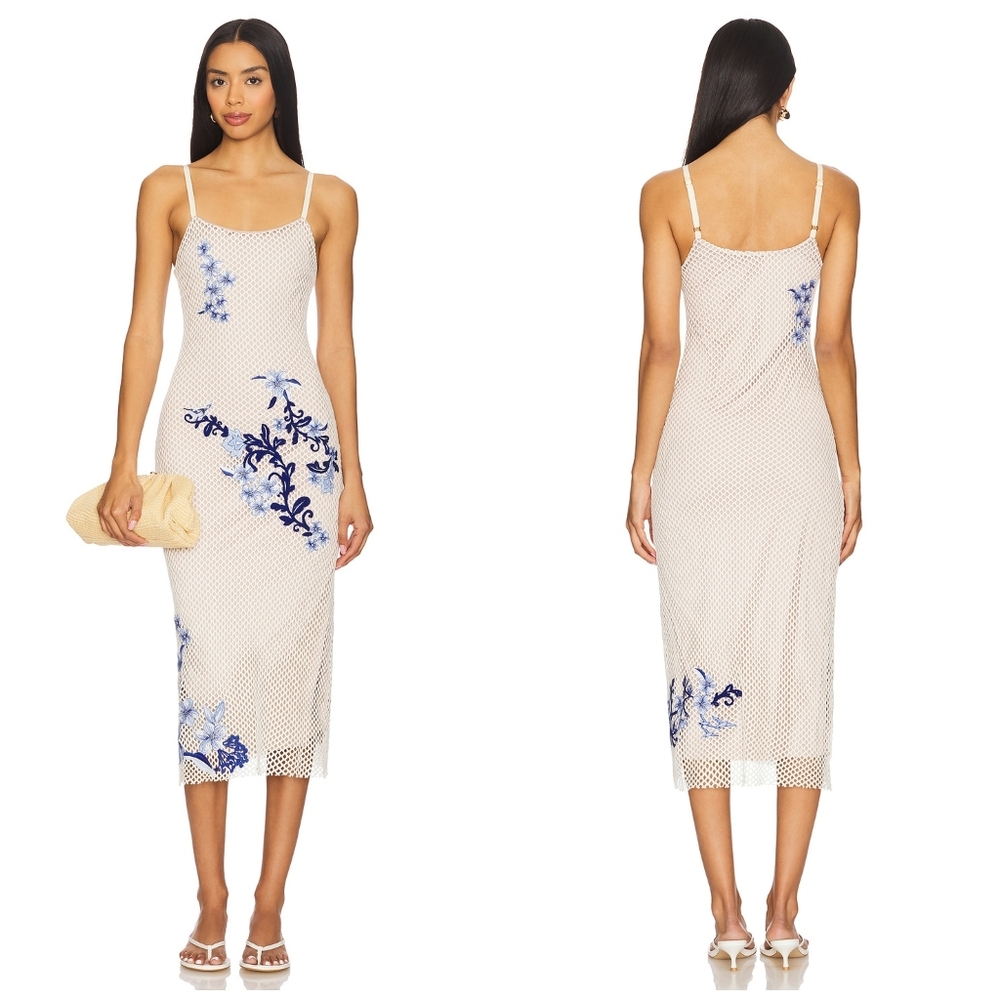 Agua Bendita Adelaida Tales Midi Dress Medium NWT New